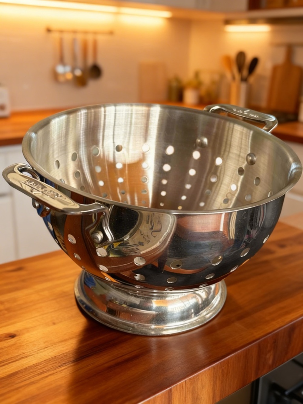 All Clad Heavy Stainless Steel Footed Colander